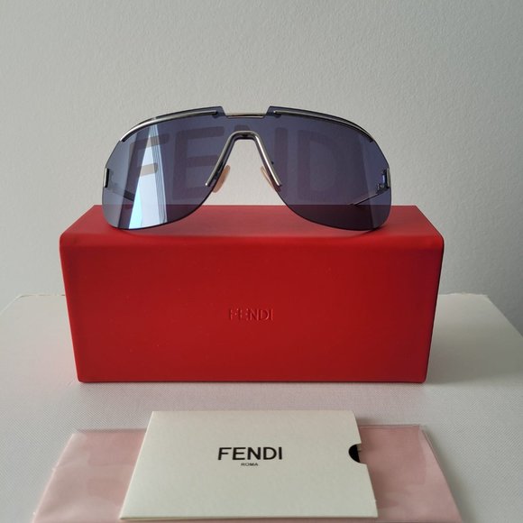 (SOLD) $259 *NEW* FENDI Gray Shield Ladies Sunglasses - Picture 16 of 16